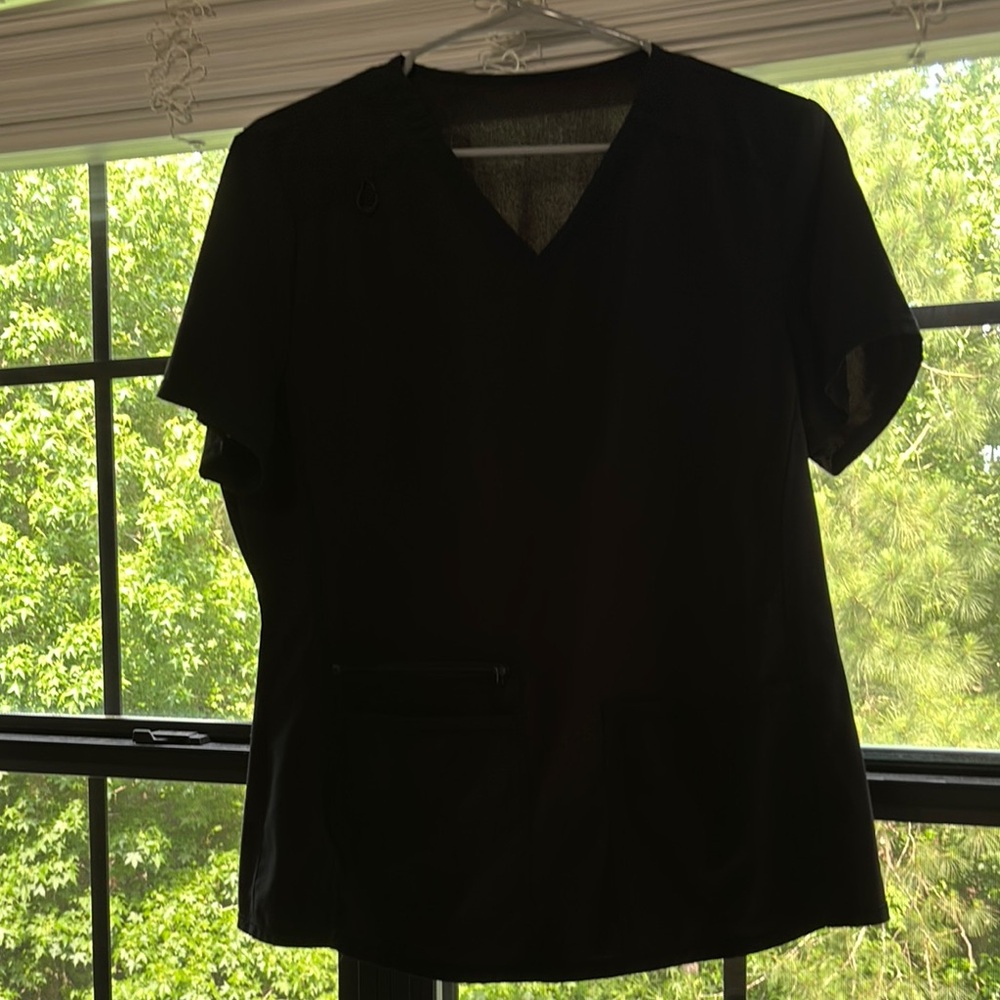 Classic Black Women's Scrub Top